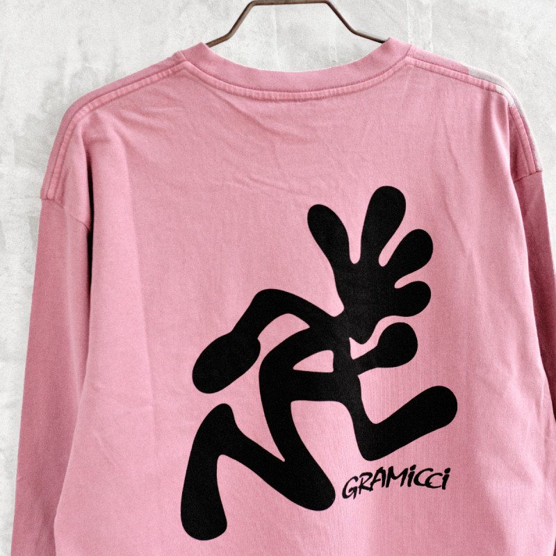 Running Man L/S Tee Pigment Dyed