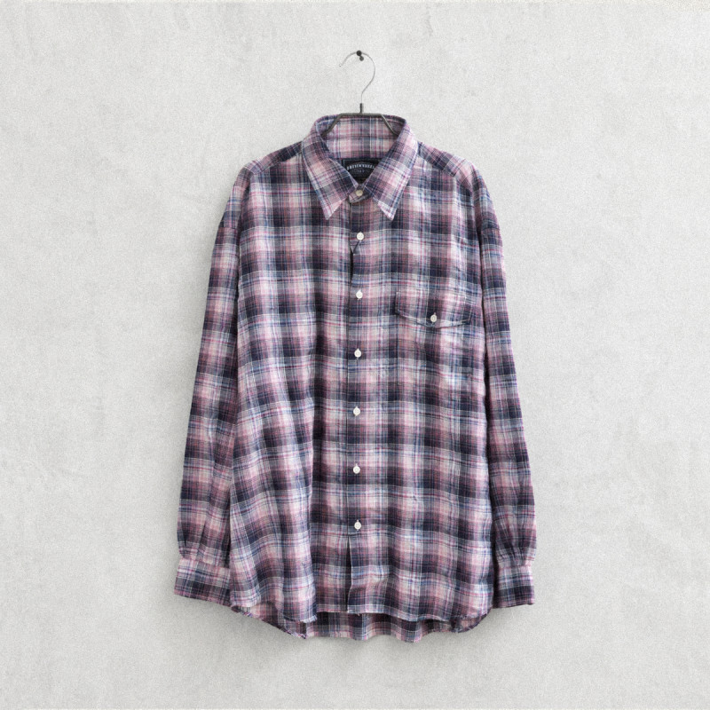 UNEVEN CHECK SHIRT